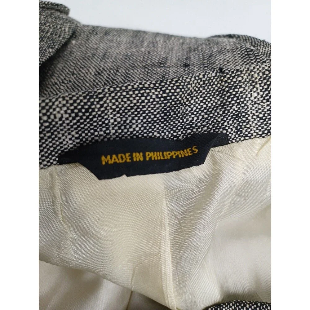 Vtg Austin Manor Blazer Men's Sz 48L Gray Tweed Wool Tweed